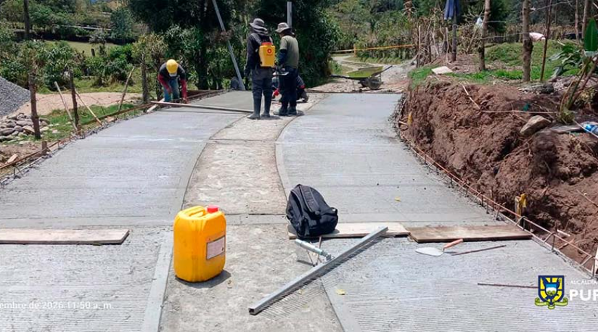 Puracé avanza con placa huella en San José Bajo